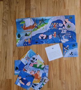 Il libro utilizzato durante l'esercizio di immaginazione su fiabe e miti nonché quello della foto è Ulisse nell'isola dei ciclopi della collana "Carte in tavola" -  Illustrazioni: Sophue Fatus -  Edizioni Fatatrac